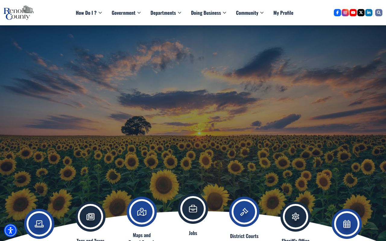 Reno County official homepage for Reno County Court records