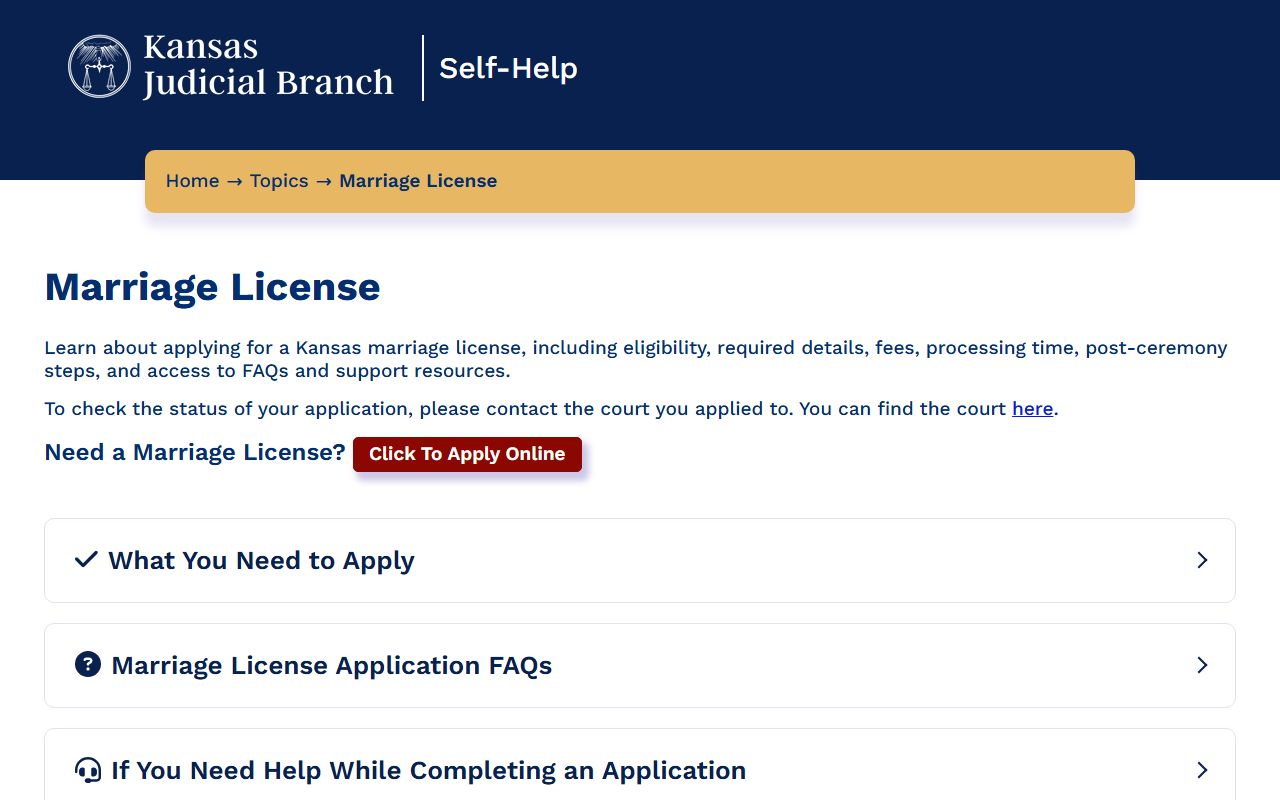 Reno County marriage records Kansas marriage license self-help