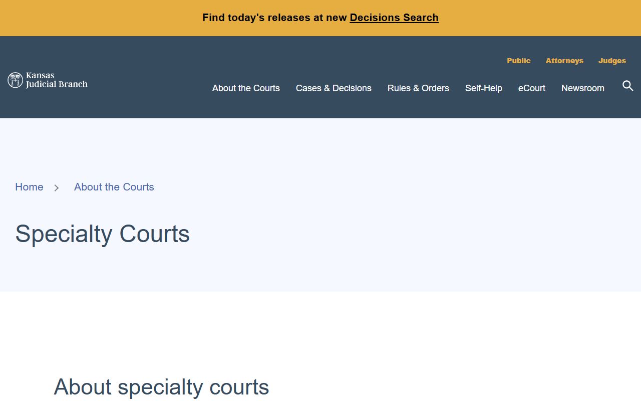 Reno County probate records Kansas Judicial Branch court programs
