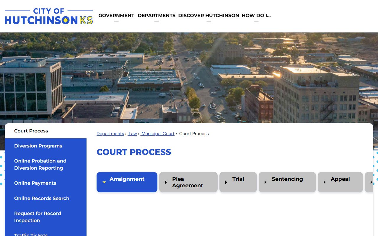 Reno County traffic court records Hutchinson court process and record search